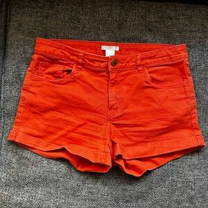H&M Women's Orange Shorts Sz 6